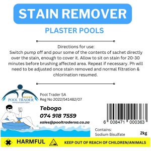 Stain Remover (2kg) For plaster swimming pools. Pool Metal Remover.