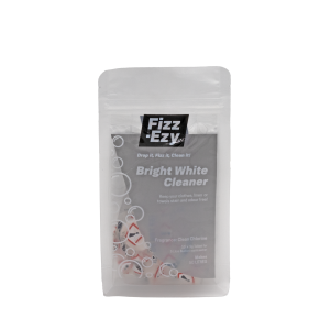 Fizz-ezy bleach, dissolvable cleaning solution